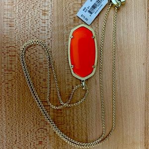 NWT Kendra Scott Necklace with Orange Stone
